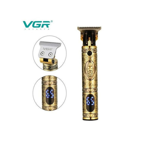 Tondeuse à Cheveux au Design Rétro avec Écran LED en Métal OR