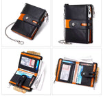 Porte Feuille en cuir Black