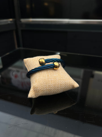 BRACELET BLUE GOLD ACIER