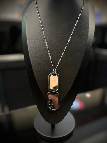 CHAINE PLAQUE SOLDAT ACIER INOX