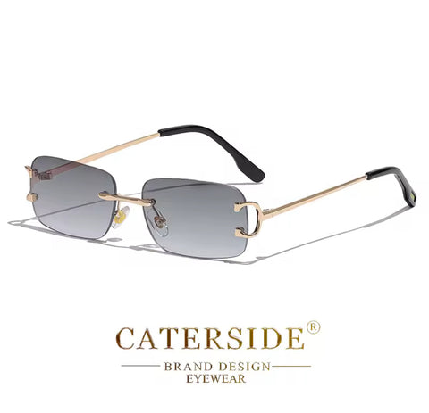 Lunettes Rectangulaires Gold and Black